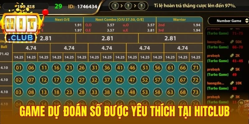 Game dự đoán số được yêu thích tại Hitclub